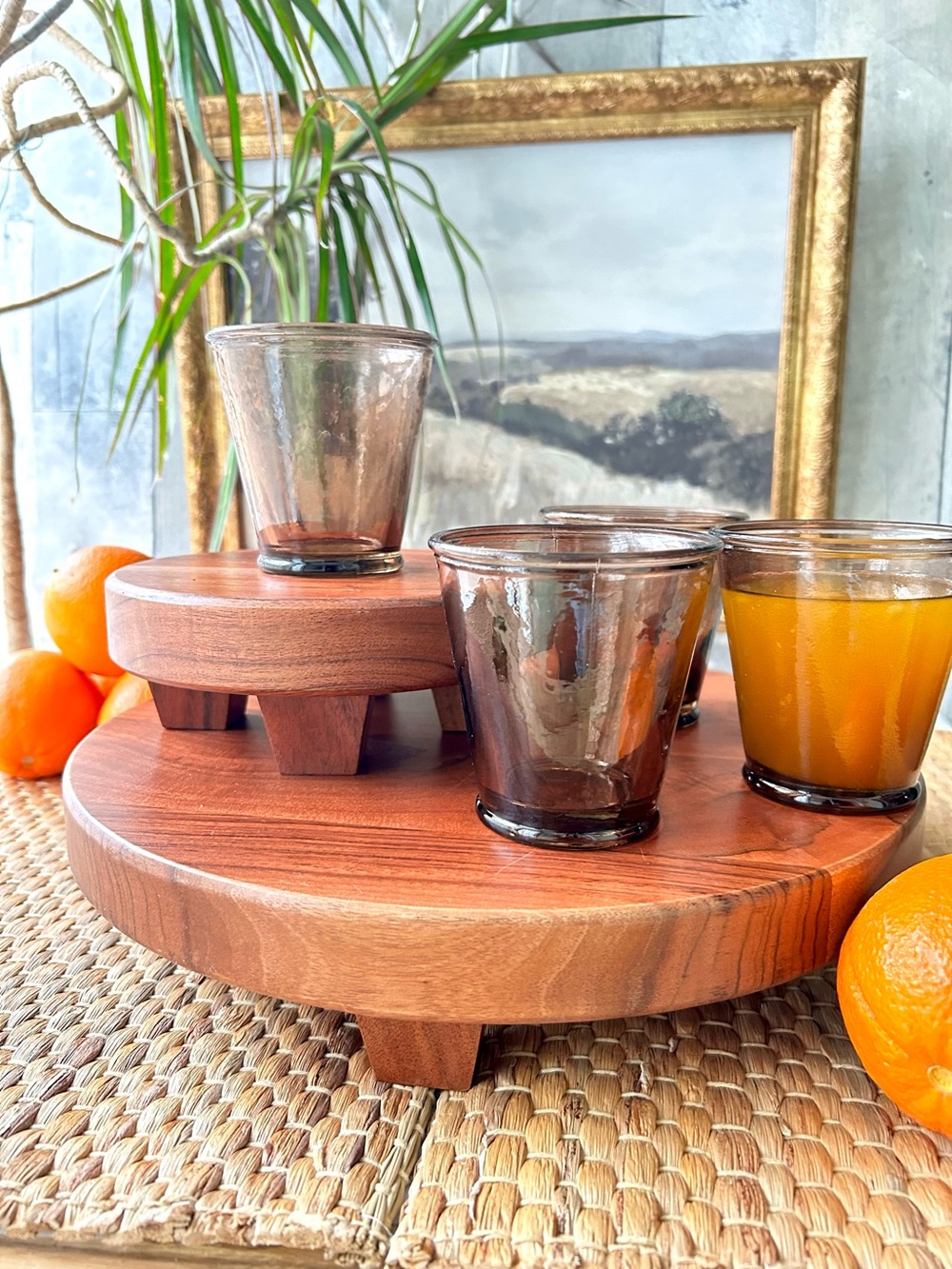 🌴Elegant Hearth & Hand Short Tinted Glassware | Smokey Light Brown Hue | 7oz |